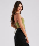 With fun and flirty details, Meant To Be Lace Up Corset Top shows off your unique style for a trendy outfit for the summer season!