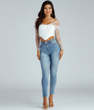 With fun and flirty details, the Chic Style Moment Cropped Corset Top shows off your unique style for a trendy outfit for the spring or summer season!