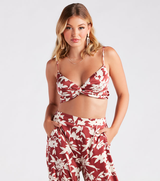 With fun and flirty details, Major Muse Floral Satin Bra Top shows off your unique style for a trendy outfit for the summer season!