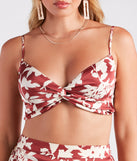 With fun and flirty details, Major Muse Floral Satin Bra Top shows off your unique style for a trendy outfit for the summer season!
