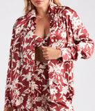 Major Muse Floral Satin Button-Down Top is a fire pick to create 2023 festival outfits, concert dresses, outfits for raves, or to complete your best party outfits or clubwear!
