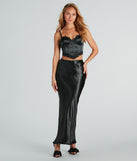 The waist-defining bodice style of the Double Take Worthy Satin Applique Corset Top is perfect for making a statement with your outfit and provides the boning, molded cups, or lace-up details that capture the corset trend.