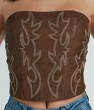 With fun and flirty details, the Cute Country Look Western Faux Leather Corset Top shows off your unique style for a trendy outfit for summer!