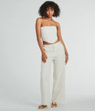 The waist-defining bodice style of the What A Girl Wants Strapless Linen Bustier is perfect for making a statement with your outfit and provides the boning, molded cups, or lace-up details that capture the corset trend.