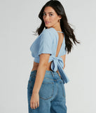 With fun and flirty details, the Chic Arrival V-Neck Dolman Satin Crop Top shows off your unique style for a trendy outfit for summer!