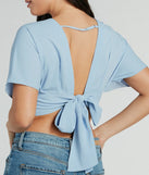 With fun and flirty details, the Chic Arrival V-Neck Dolman Satin Crop Top shows off your unique style for a trendy outfit for summer!