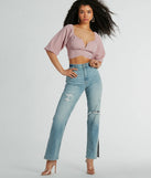 With fun and flirty details, the Love So Sweet Off-The-Shoulder Tie Back Crop Top shows off your unique style for a trendy outfit for summer!