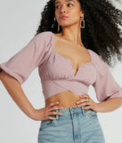With fun and flirty details, the Love So Sweet Off-The-Shoulder Tie Back Crop Top shows off your unique style for a trendy outfit for summer!