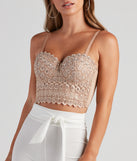 With fun and flirty details, the Reigning Lace Bustier Top shows off your unique style for a trendy outfit for the spring or summer season!