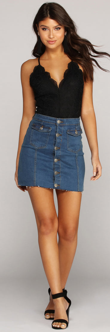 Scalloped Lace Bodysuit