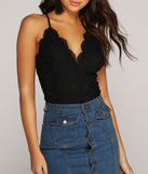 Scalloped Lace Bodysuit
