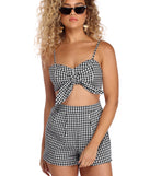 You’ll look stunning in the Girly In Gingham Crop Top when paired with its matching separate to create a glam clothing set perfect for parties, date nights, concert outfits, back-to-school attire, or for any summer event!