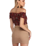 Smocked Away Crop Top