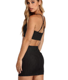 Zip Detail Pin Stripe Top