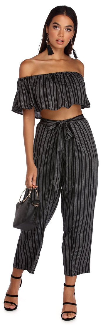 Confident In Stripes Crop Top