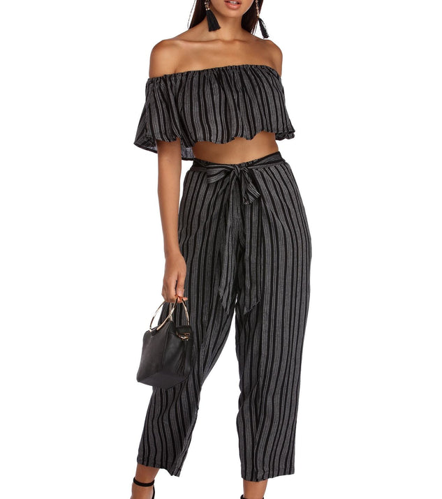 Confident In Stripes Crop Top