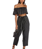Confident In Stripes Crop Top