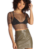 Meshing You Heat Stone Crop Top is a trendy pick to create 2023 festival outfits, festival dresses, outfits for concerts or raves, and complete your best party outfits!