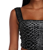 Snake It Off Crop Top for 2022 festival outfits, festival dress, outfits for raves, concert outfits, and/or club outfits