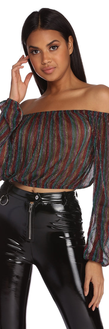 Rainbow Lux Striped Blouse