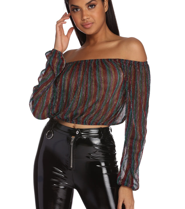Rainbow Lux Striped Blouse