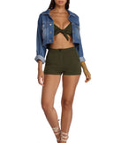 You’ll look stunning in the Knot For You Crop Top when paired with its matching separate to create a glam clothing set perfect for parties, date nights, concert outfits, back-to-school attire, or for any summer event!