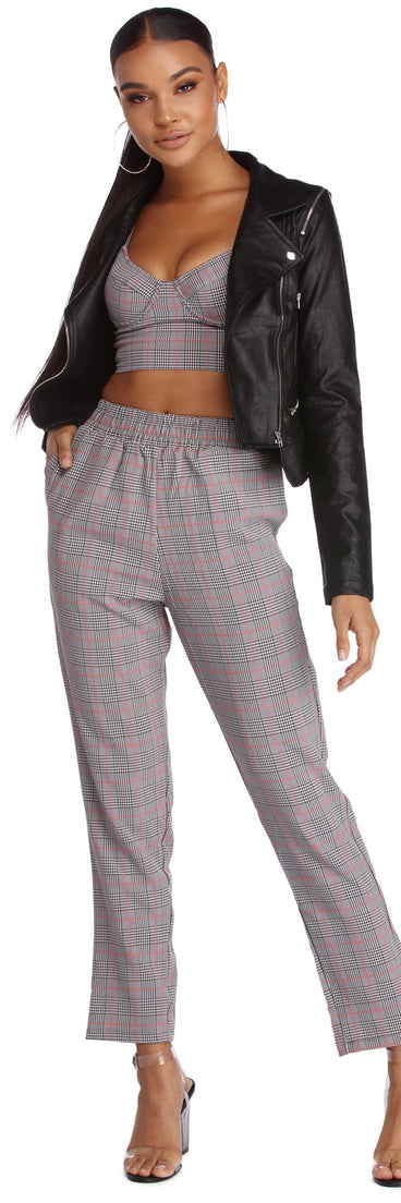 Keep It In Check Crop Top