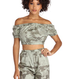 At Ease Camo Crop Top