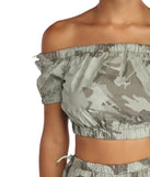 At Ease Camo Crop Top