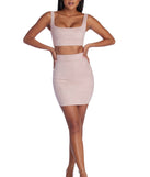 Slay All Day Faux Suede Crop Top