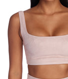 Slay All Day Faux Suede Crop Top