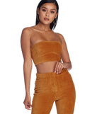 Falling For Corduroy Tube Top