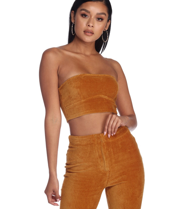 Falling For Corduroy Tube Top