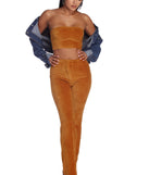 Falling For Corduroy Tube Top