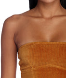 Falling For Corduroy Tube Top