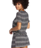 Plaid Boucle Crop Top