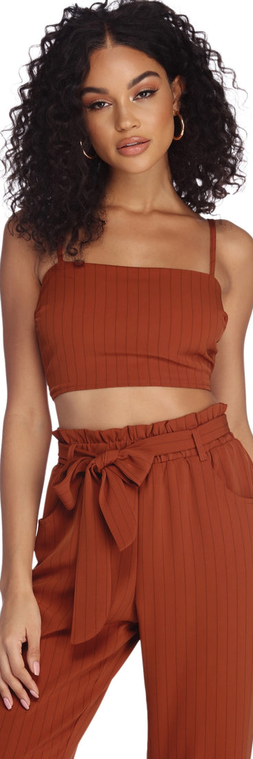 Stylish And Striped Crop Top