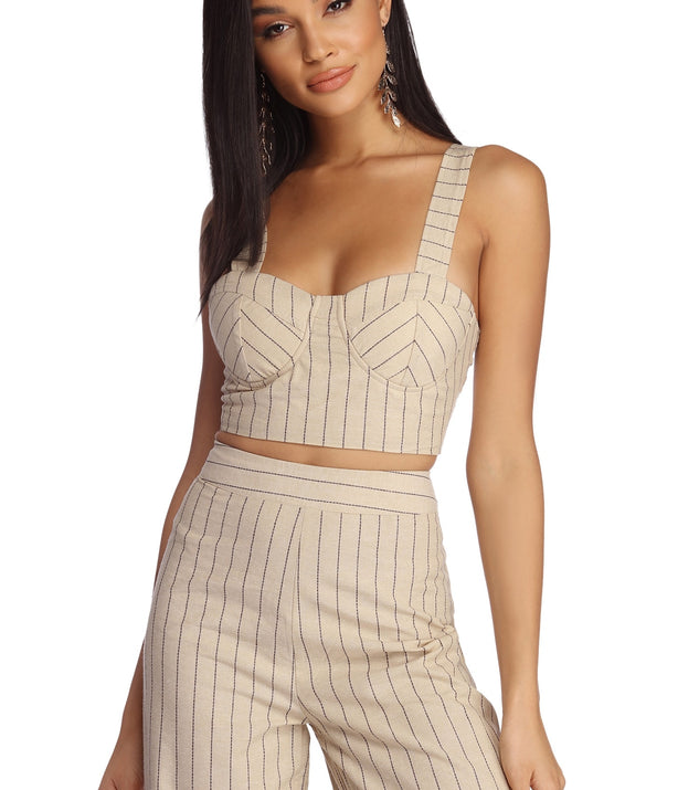 Oh Stripe Bustier Crop Top