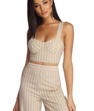 Oh Stripe Bustier Crop Top