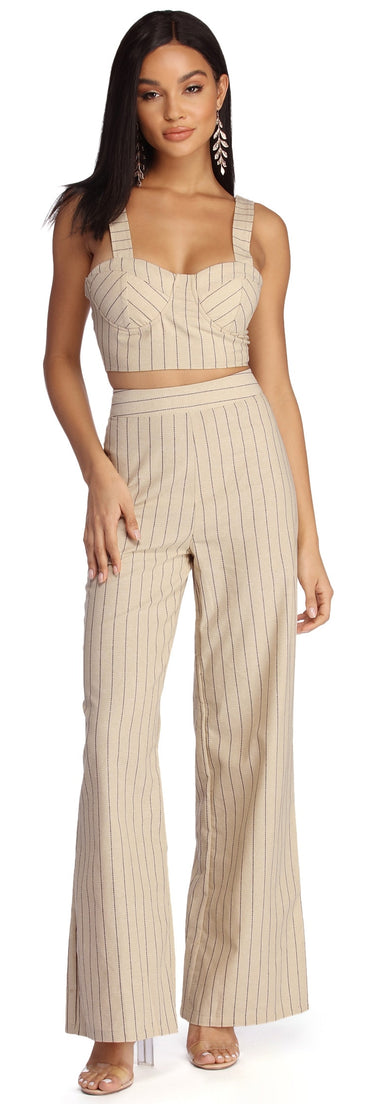 Oh Stripe Bustier Crop Top