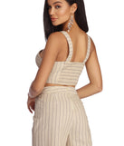 Oh Stripe Bustier Crop Top
