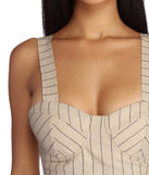 Oh Stripe Bustier Crop Top