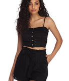 Lovely In Linen Crop Top