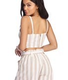 Striped Right Crop Top