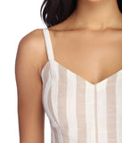 Striped Right Crop Top