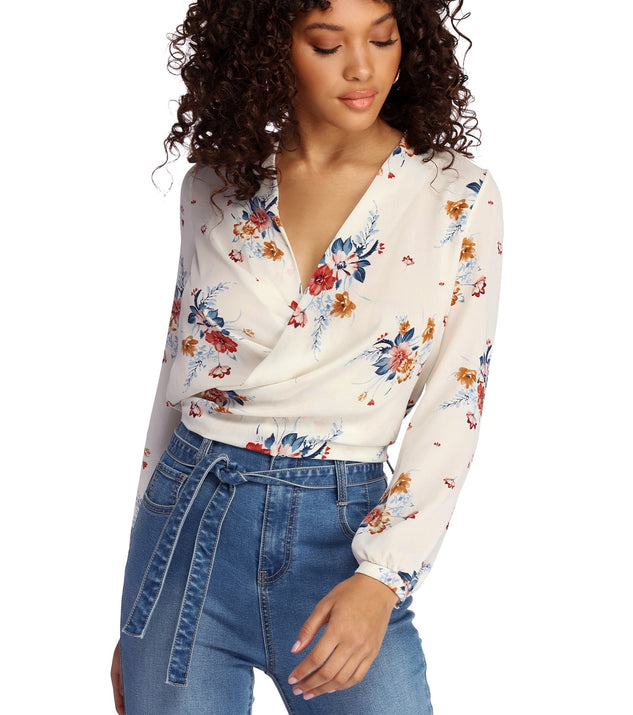 Sweet Intentions Wrap Blouse