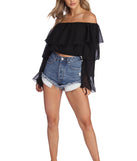 Ruffled In Chiffon Crop Top
