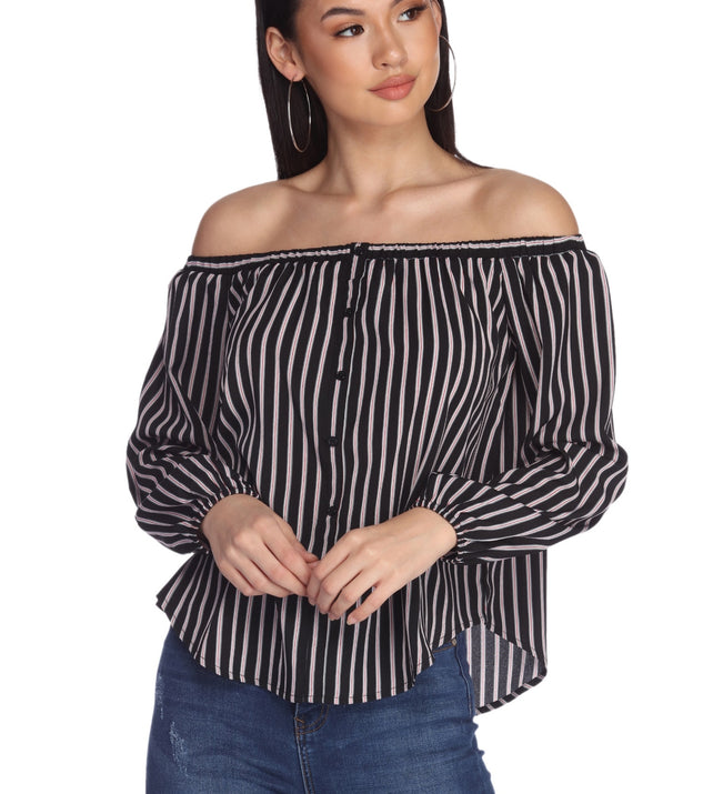 Striped And Hyped Cropped Top