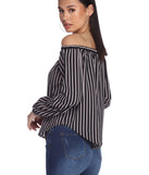 Striped And Hyped Cropped Top