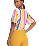 Button Me Up In Stripes Top